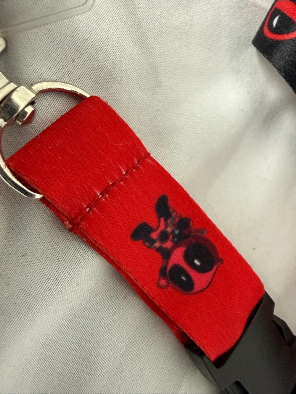 Deadpool Themed Lanyard ID Badge Holder Superhero Movie Keychain Neck Strap - Picture 6 of 10
